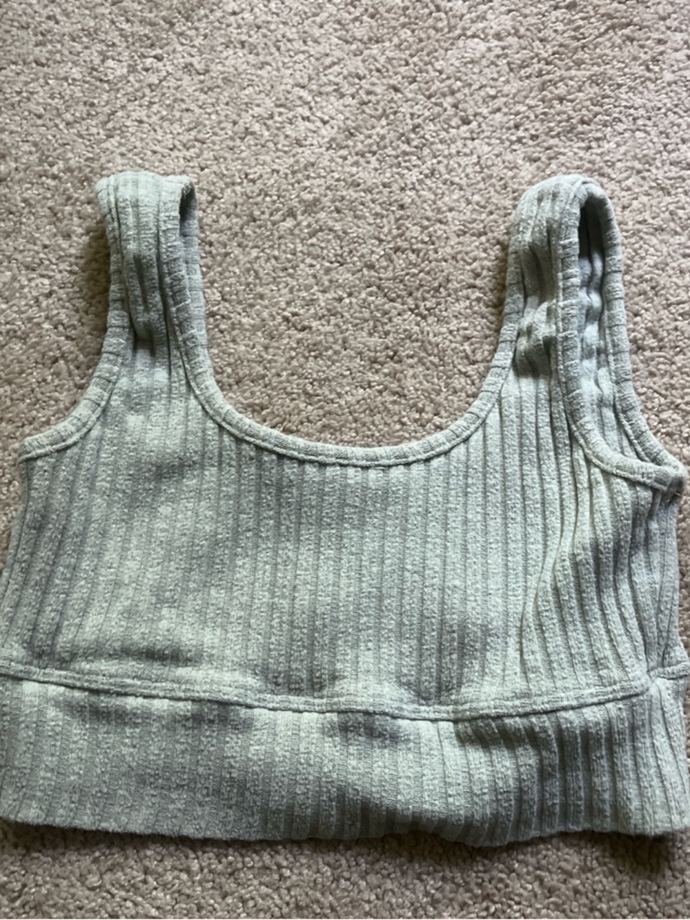 Altar'd State Mint Green Ribbed Crop Tank